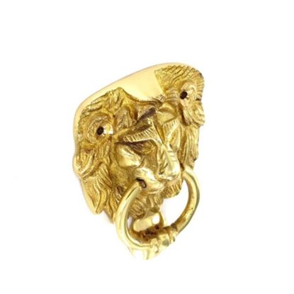 Securit-Brass-lion-head-knocker-face-fix