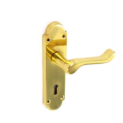 Securit-Richmond-Brass-Lock-Handles-Pair