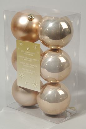 Kaemingk-Plain-Shatterproof-Baubles-Pack-6