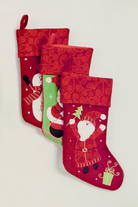 Premier-Stocking-3-Assorted-Santa--Snowman
