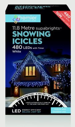 Premier-Snowing-Icicles-With-Timer-White