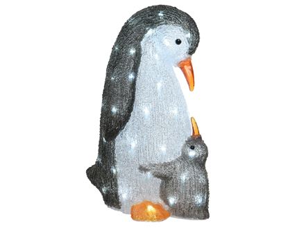 Lumineo-LED-Acrylic-Penguin-With-Baby