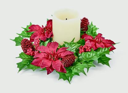 Premier-Poinsettia-Candle-Wreath