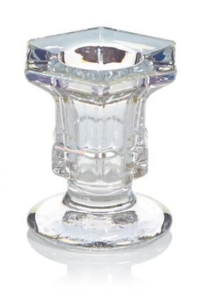 Premier-Hexagonal-Clear-Glass-Candle-Holder