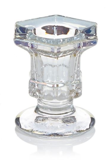 Premier-Hexagonal-Clear-Glass-Candle-Holder