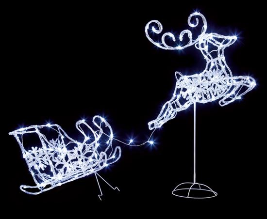 Premier-Acrylic-Sleigh-With-Reindeer