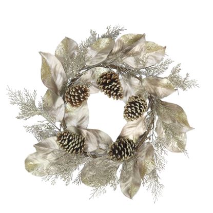Davies-Products-Luxury-Gold-Leaf--Cone-Wreath