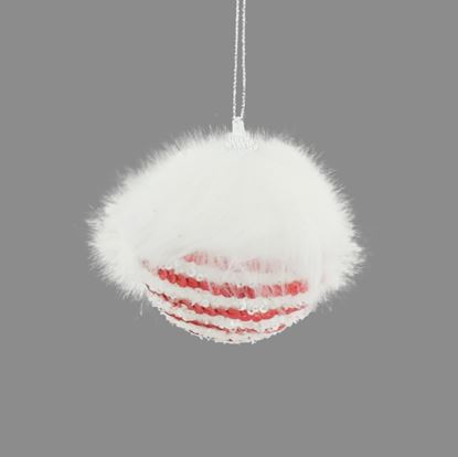 Davies-Products-Candy-Cane-Sequin-Fur-Bauble