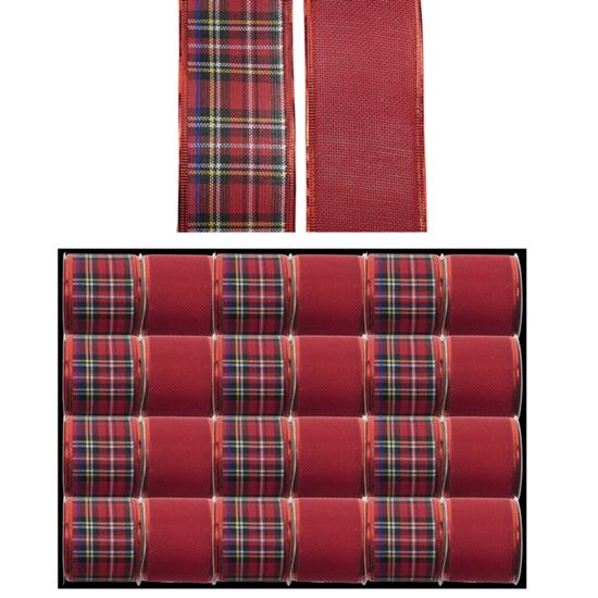 Davies-Products-Wired-Tartan--Red-Linen-Ribbon