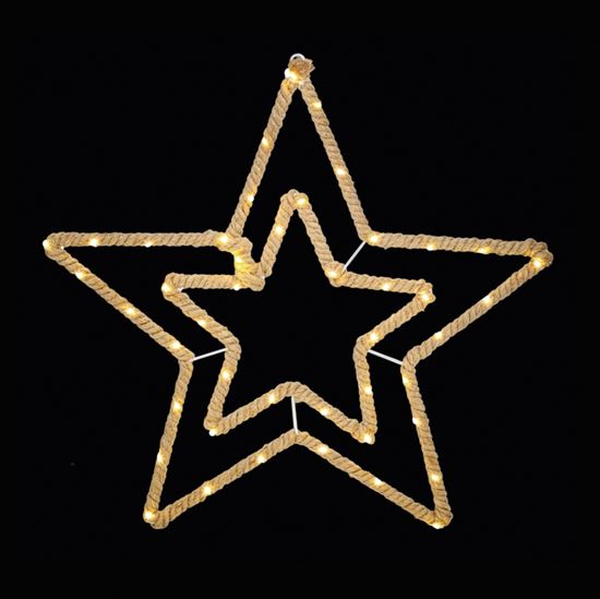 Premier-Lit-Double-Hemp-Rope-Star-45-Warm-White-LEDs