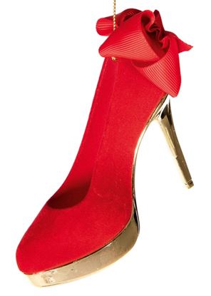 Premier-Red-Flock-High-Heel-Shoe-With--Red-Bow