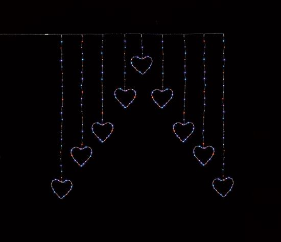 Premier-Heart-Shape-V-Curtain-Rainbow-LED