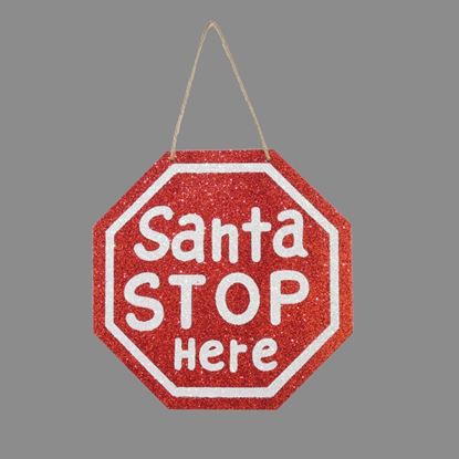 Davies-Products-Glitter-Santa-Stop-Here-Hanger