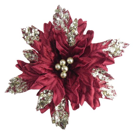 Davies-Products-Textured-Velvet-Poinsettia