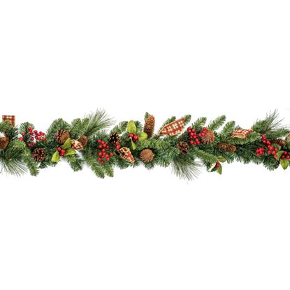 Premier-Natural-Berry-Garland-With-Ribbon
