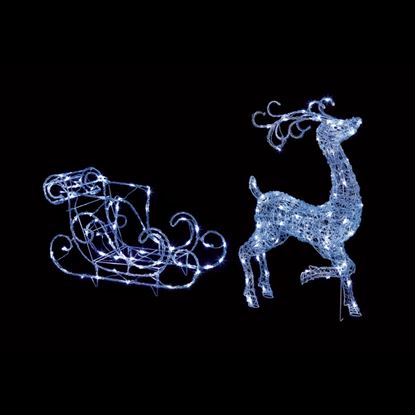 Premier-Reindeer--Sleigh-140-White-LED