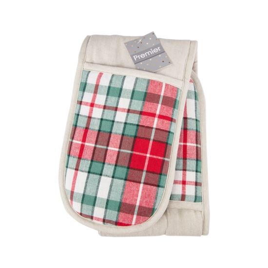 Premier-Tartan-Double-Oven-Gloves