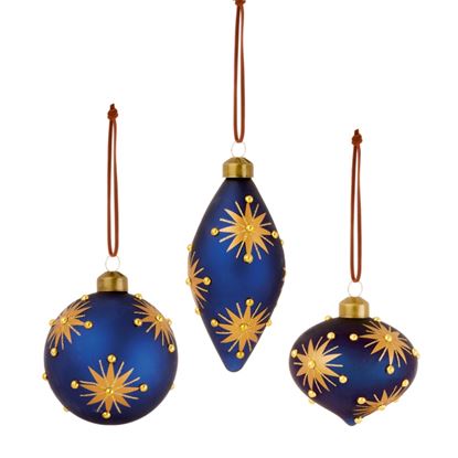 Premier-Matt-Navy-Star-Design-Bauble