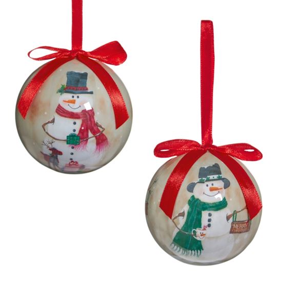 Premier-Snowman-With-Scarf-Baubles