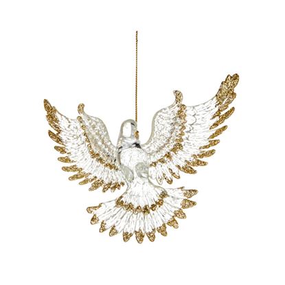 Premier-Clear-Dove-With-Glitter-Edges-Hanging-Decoration