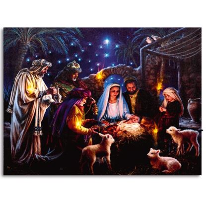 Premier-Nativity-Scene-Canvas-With-5-LEDs