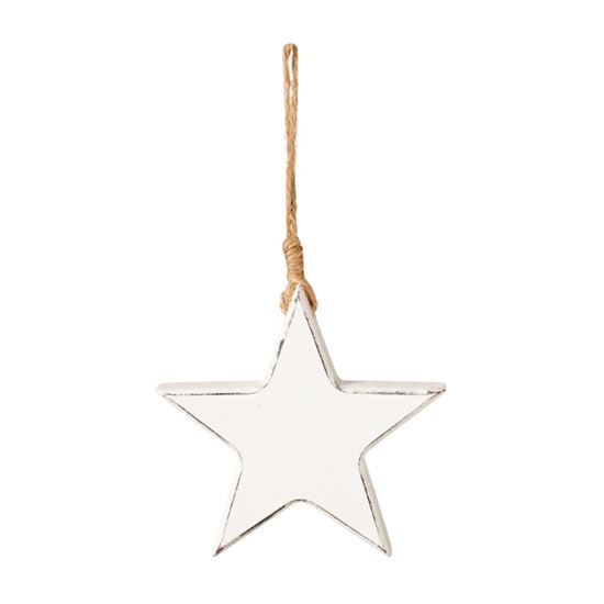 Premier-White-Wood-Star-Hanging-Decoration