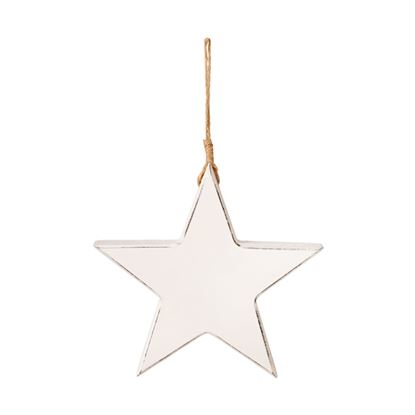 Premier-White-Wood-Star-Hanging-Decoration