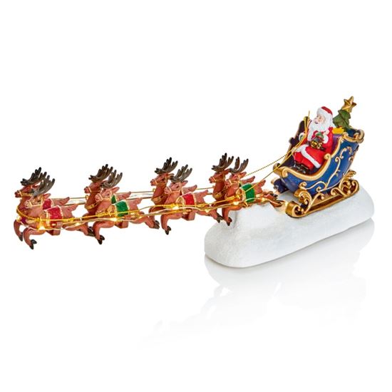 Premier-Lit-Santa-Sleigh-With-Reindeer