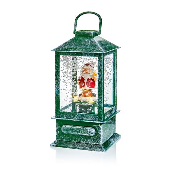 Premier-Lit-Green-Musical-Snowing-Lantern