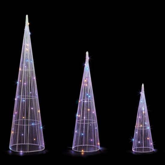 Premier-Lit-White-Pyramids-90-Rainbow-LEDs