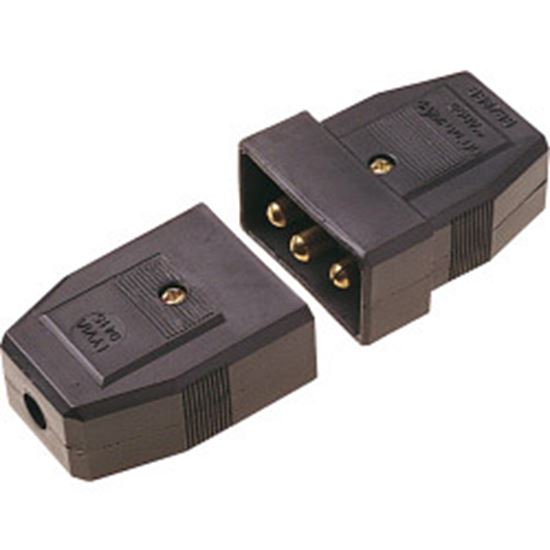 Dencon-5A-3-Pin-Nylon-Connector-Black