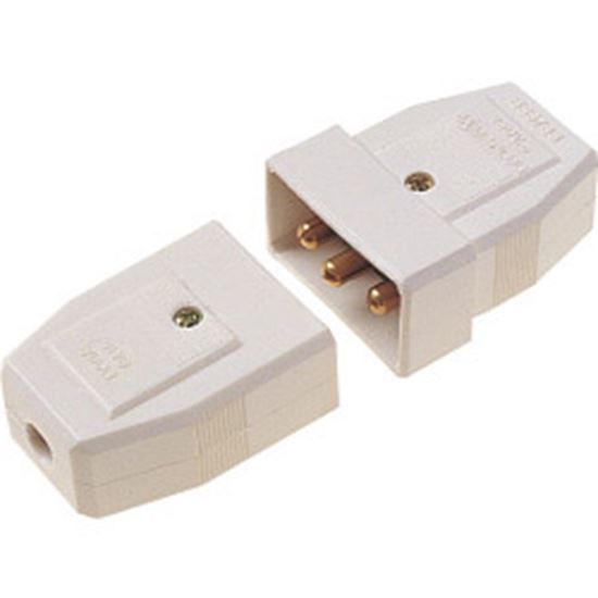 Dencon-5A-3-Pin-Nylon-Connector-White