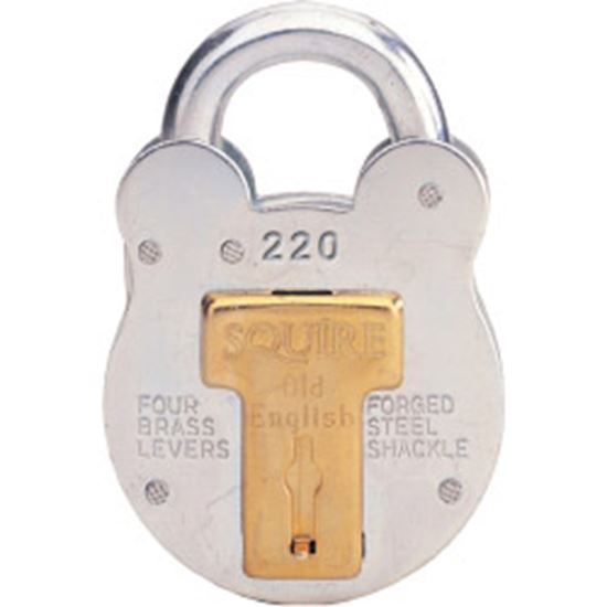 Squire-4-Lever-Galvanised-Steel---Old-English-Padlock