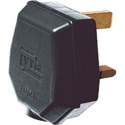 Dencon-13A-3-Pin-Nylon-Plug-Fused-13A-to-BS1363A-Black