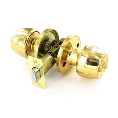 Securit-Brass-Privacy-Knob-Set