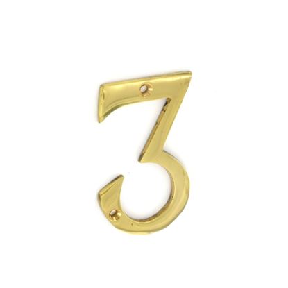 Securit-Brass-Numeral-No3