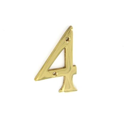 Securit-Brass-Numeral-No4