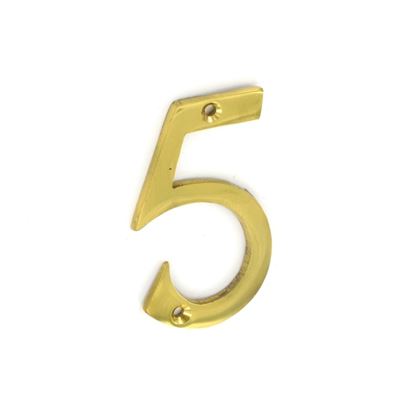 Securit-Brass-Numeral-No5