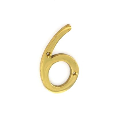 Securit-Brass-Numeral-No6