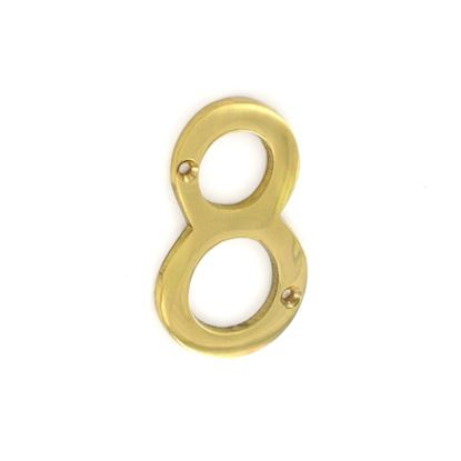 Securit-Brass-Numeral-No8