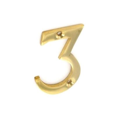 Securit-Brass-Numeral-No3