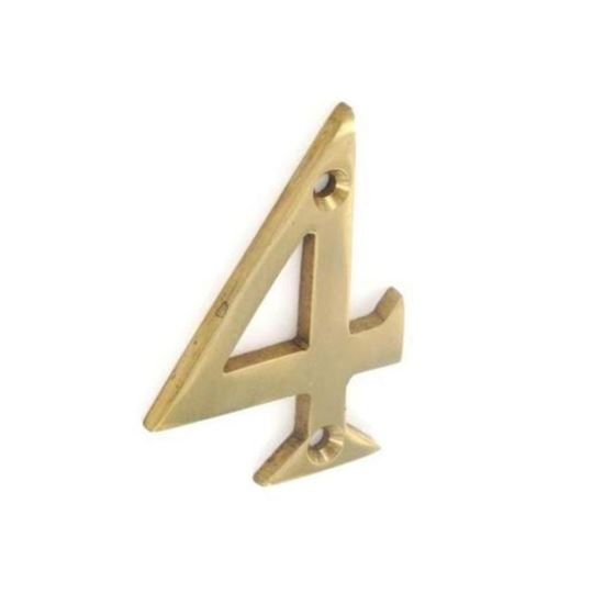 Securit-Brass-Numeral-No4