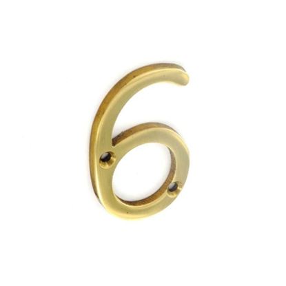 Securit-Brass-Numeral-No6