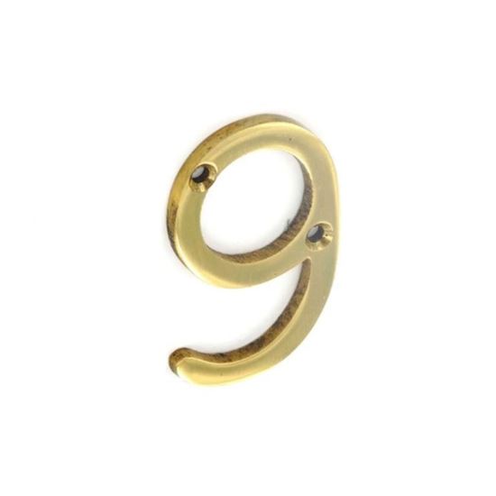 Securit-Brass-Numeral-No9