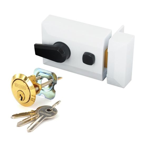 Securit-White-Finish-Double-Locking-Nightlatch