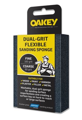 Oakey-Dual-Grit-Flexible-Sanding-Sponge---90-x-65-x-25mm