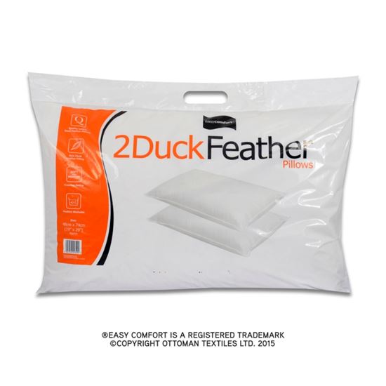 Easy-Comfort-Twin-Duck-Feather-Pillows