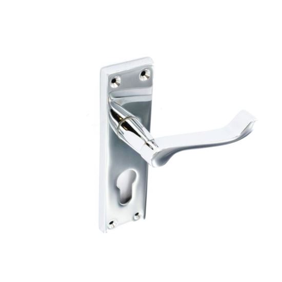 Securit-Chrome-Scroll-Euro-Lock-Handles-48mm-CC-Pair