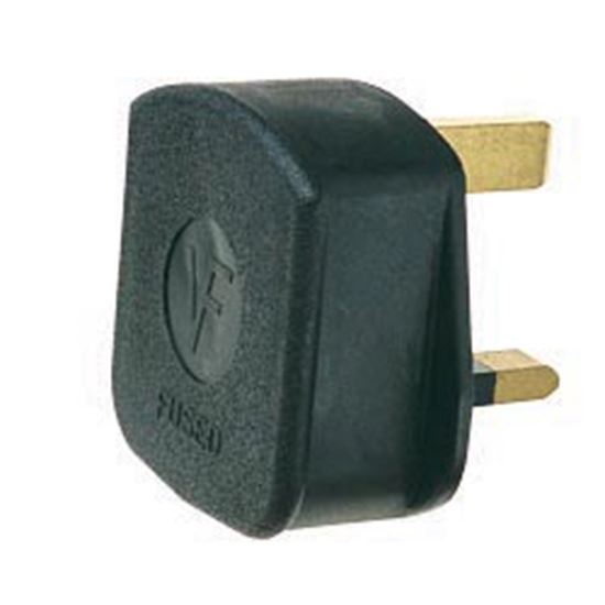 Dencon-13A-3-Pin-Rubber-Plug-Black-to-BS1363A