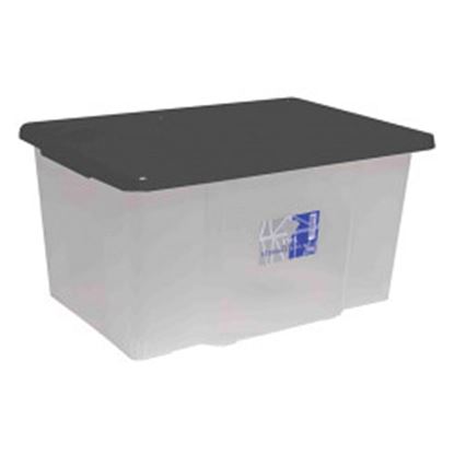 TML-50L-Clear-Storage-Box--Black-Lid